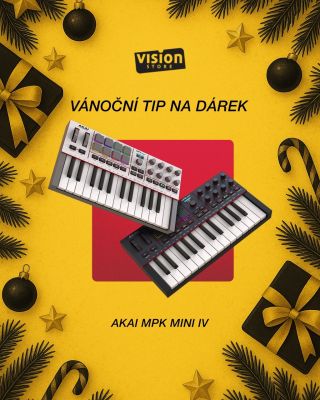 🌲🎁Udělej si radost pod stromek!🌲🎁 S AKAI MPK MINI IV začíná nový level kreativního hraní. Stačí otevřít DAW, položit prsty...